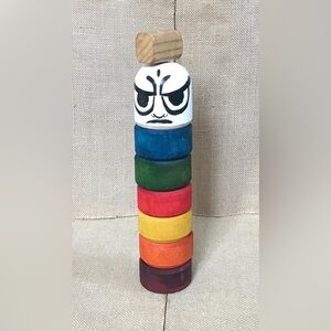 Vintage Handmade Duruma Otoshi Japanese Wood Stacking Toy Decoration AS IS READ